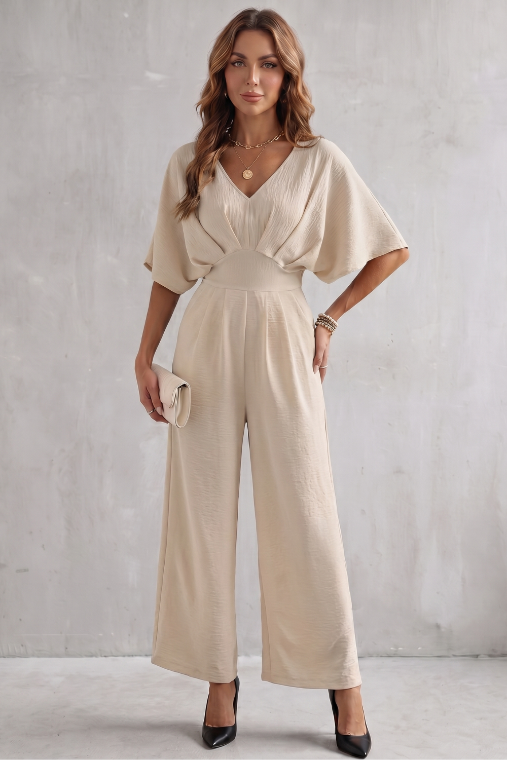 Lunévia – Elegante silhueta manga morcego – Macacão