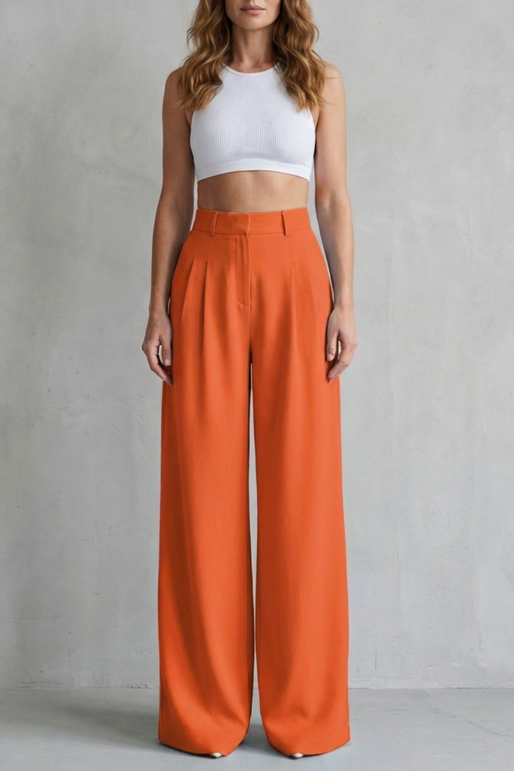 Lunévia – Drape fluido – Calça pantalona alfaiataria