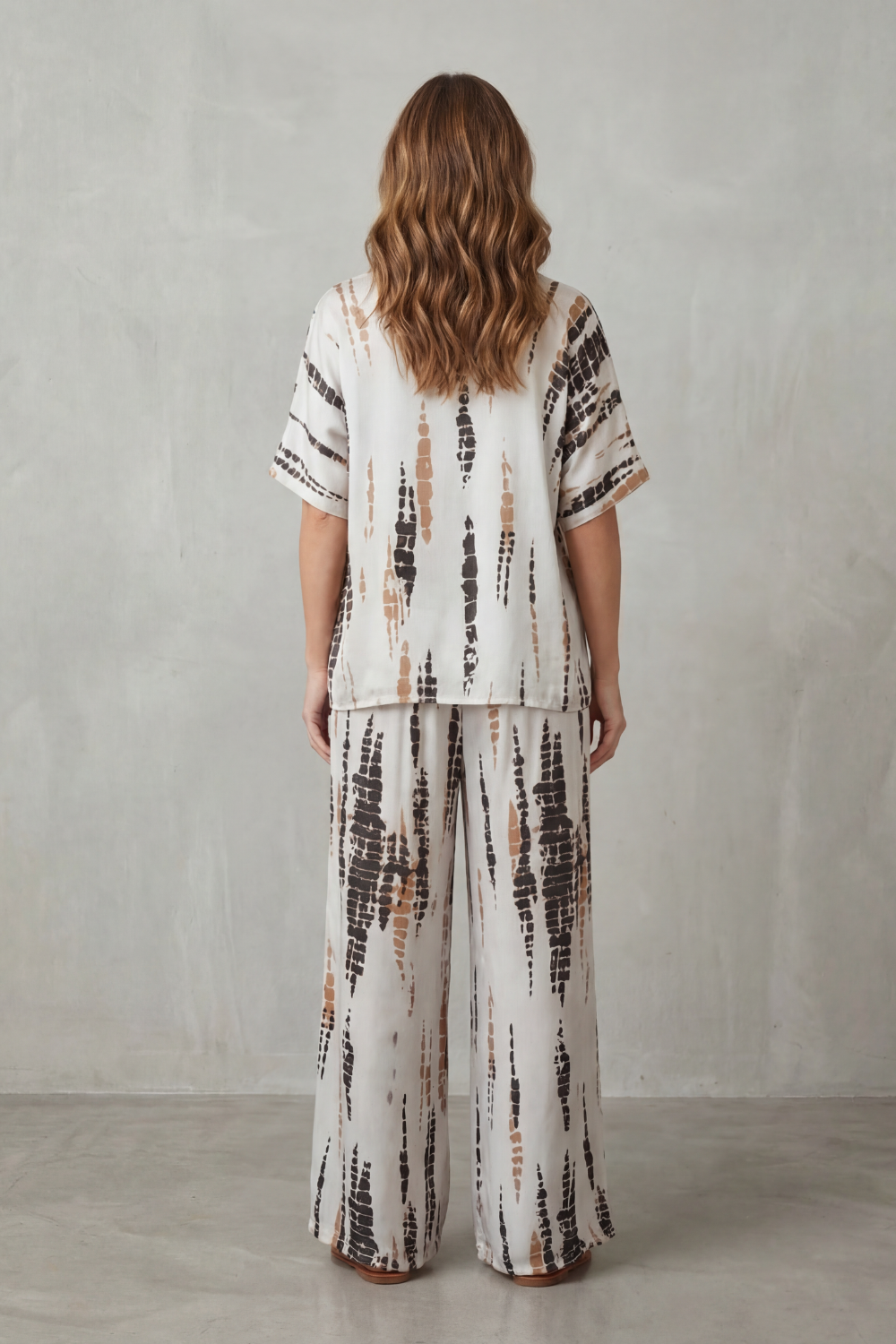 Marie – Estampa Abstrata – Conjunto Pantalona de Loungewear