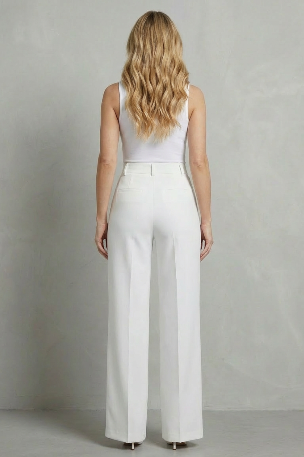 Mirelline – Alfaiataria elegante – Calça reta cintura alta