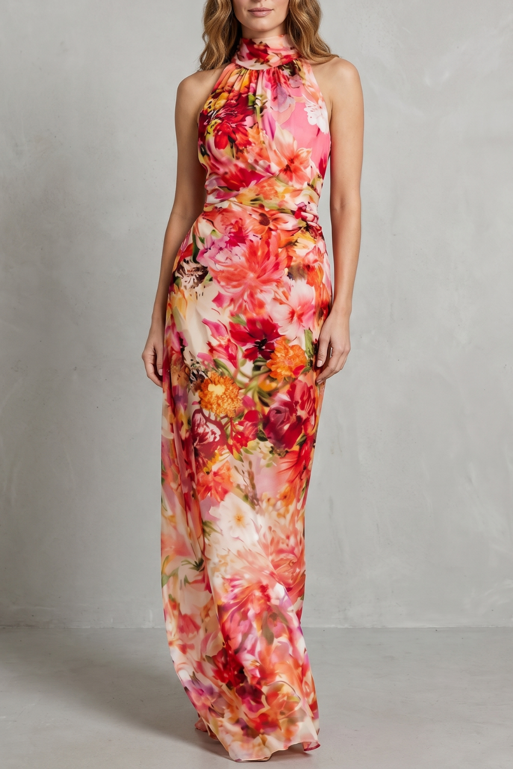Rosavienne – Charme floral romântico – Vestido longo