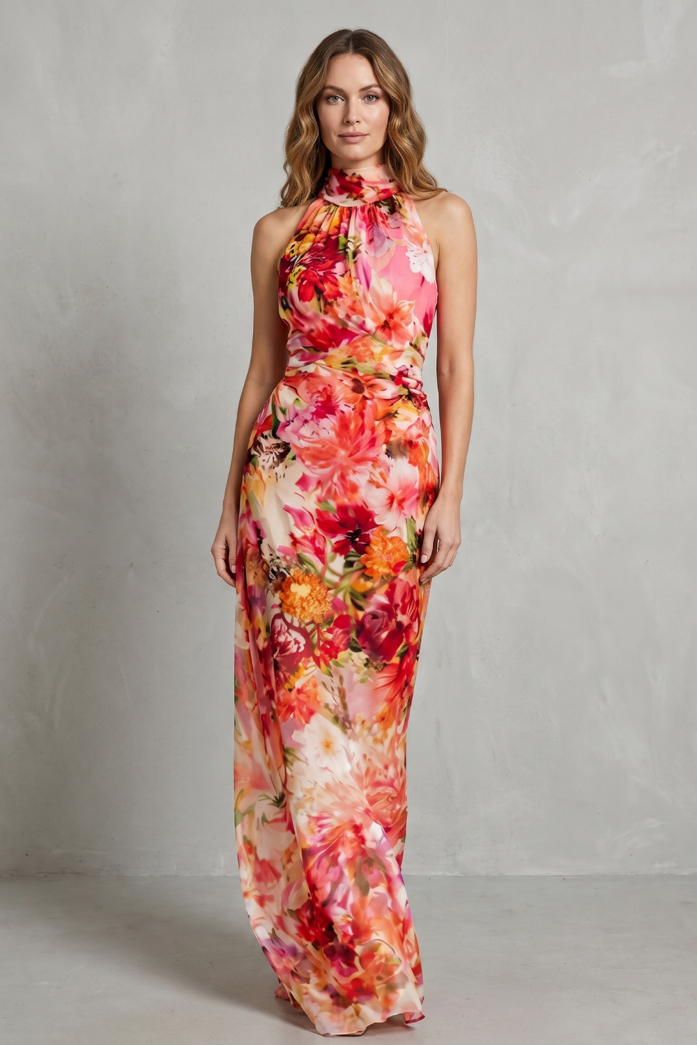 Rosavienne – Charme floral romântico – Vestido longo