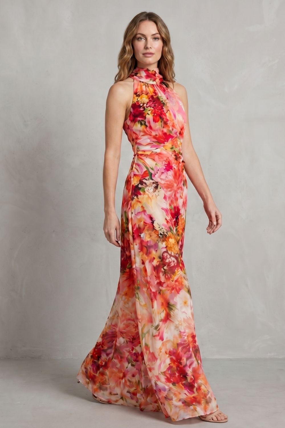 Rosavienne – Charme floral romântico – Vestido longo