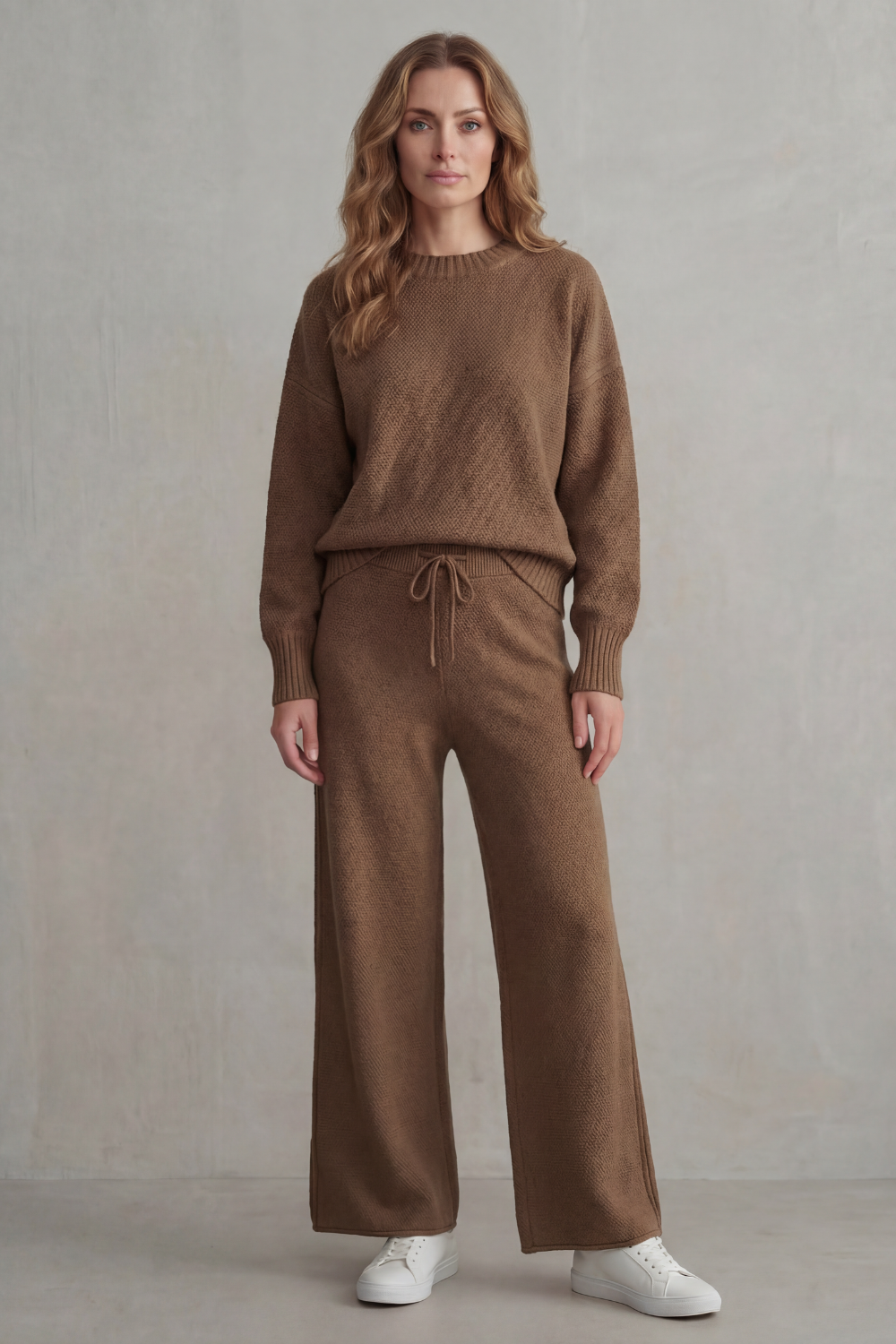 Seria – Tricô texturizado – Conjunto de loungewear confortável