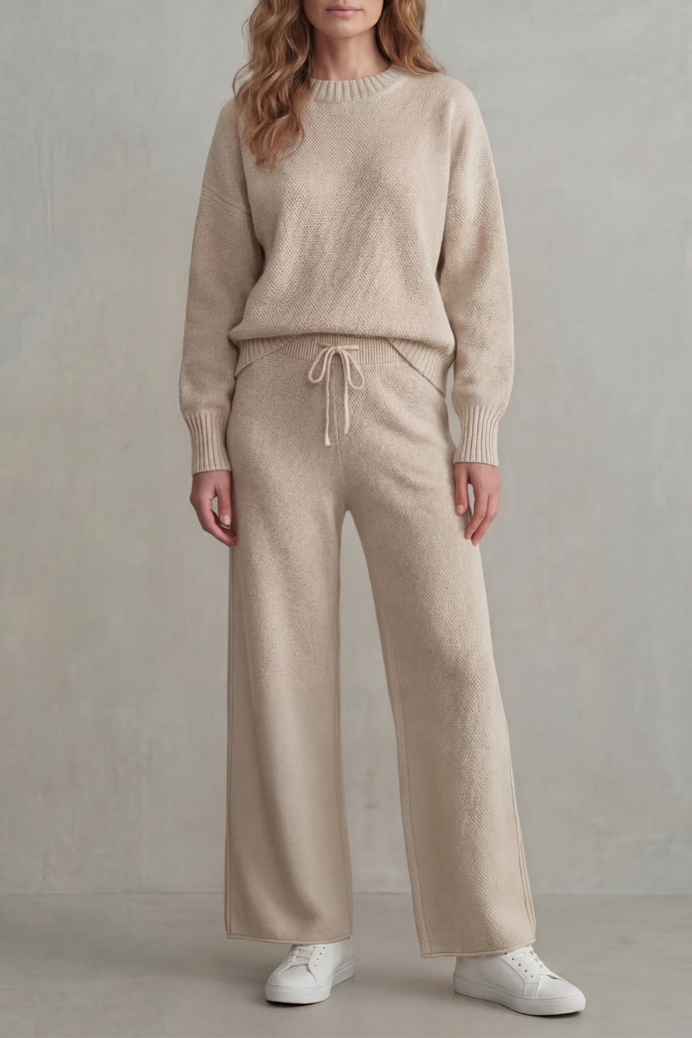 Seria – Tricô texturizado – Conjunto de loungewear confortável