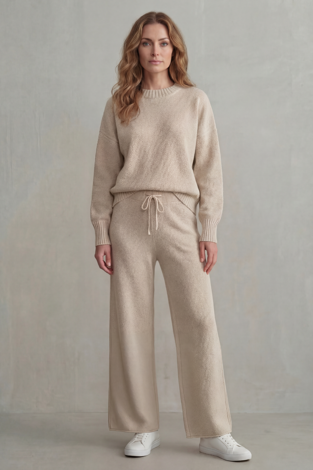 Seria – Tricô texturizado – Conjunto de loungewear confortável