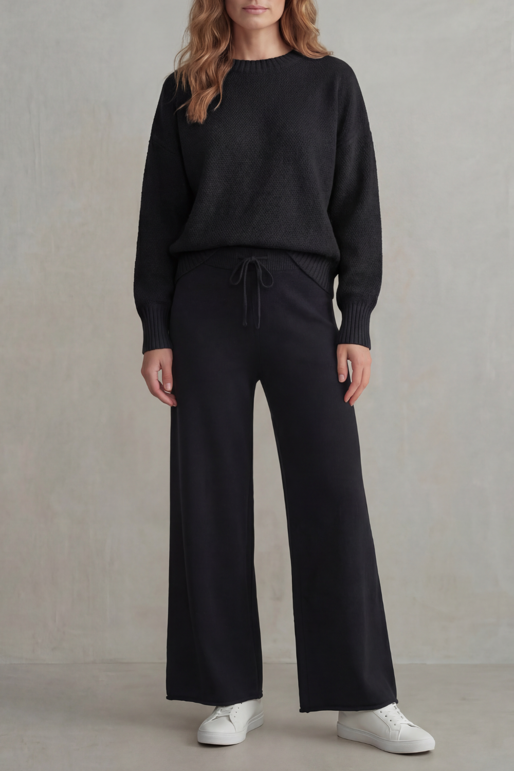 Seria – Tricô texturizado – Conjunto de loungewear confortável
