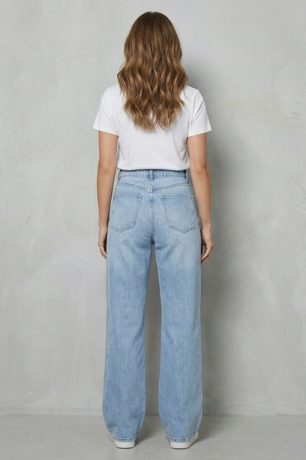 Valerique – Silhueta flare vintage – Calça jeans rasgada