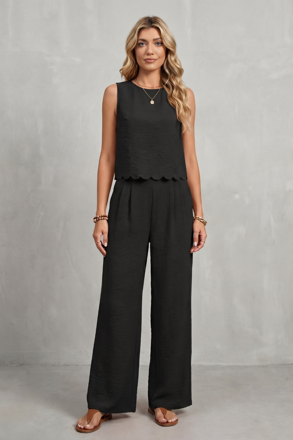 Velmira – Top com detalhe de laço nas costas – Conjunto de duas peças