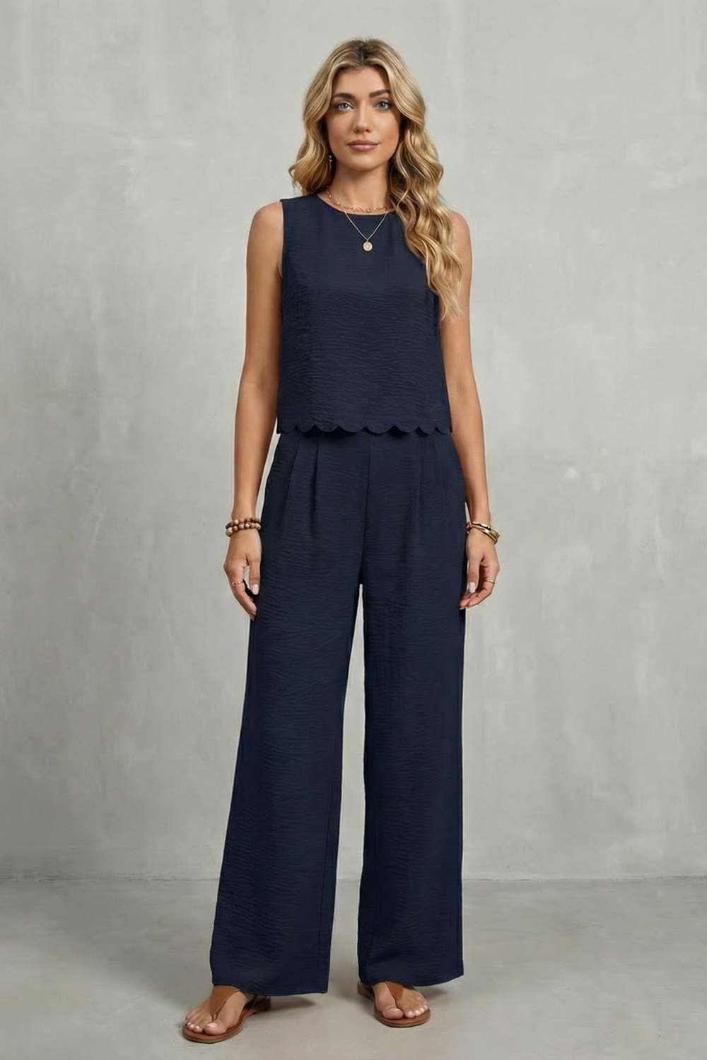 Velmira – Top com detalhe de laço nas costas – Conjunto de duas peças