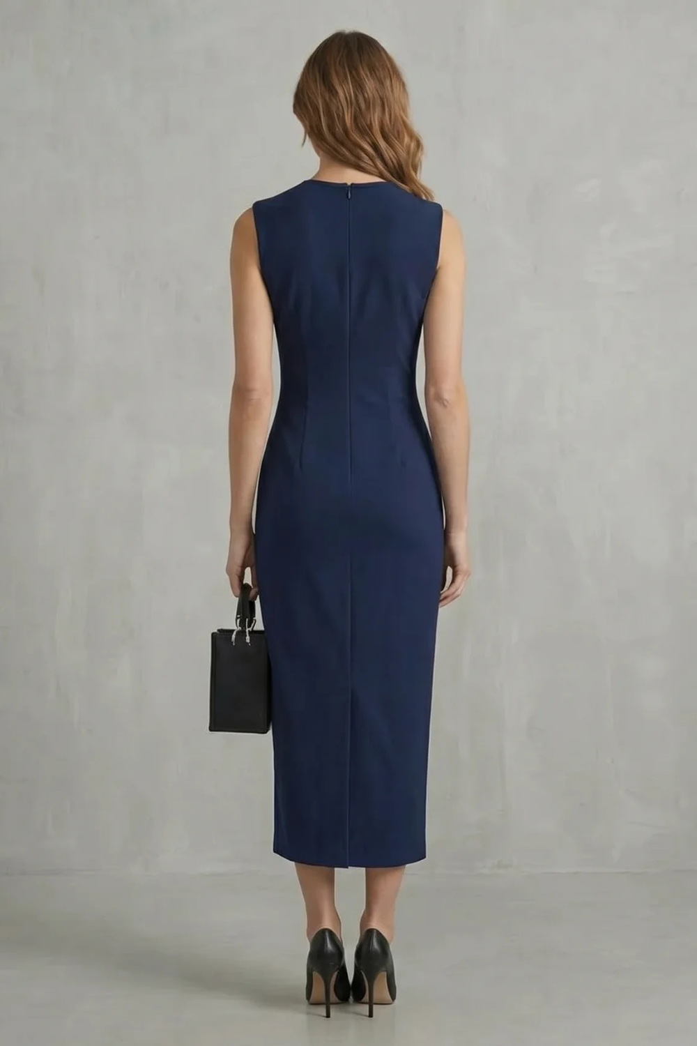 Veloura – Contraste floral marcante – Vestido midi