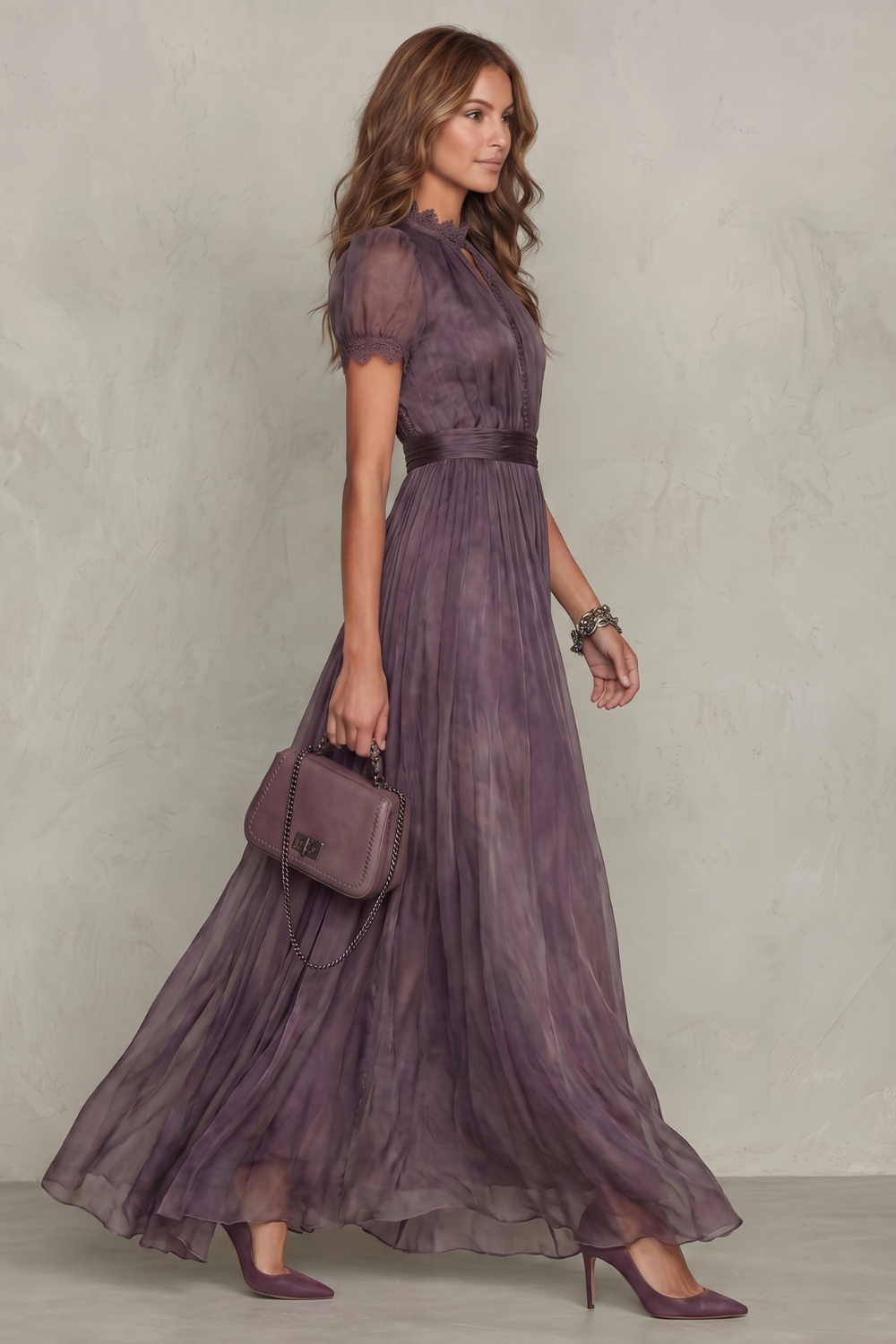 Velouraine – Elegância com decote em gota – Vestido Maxi