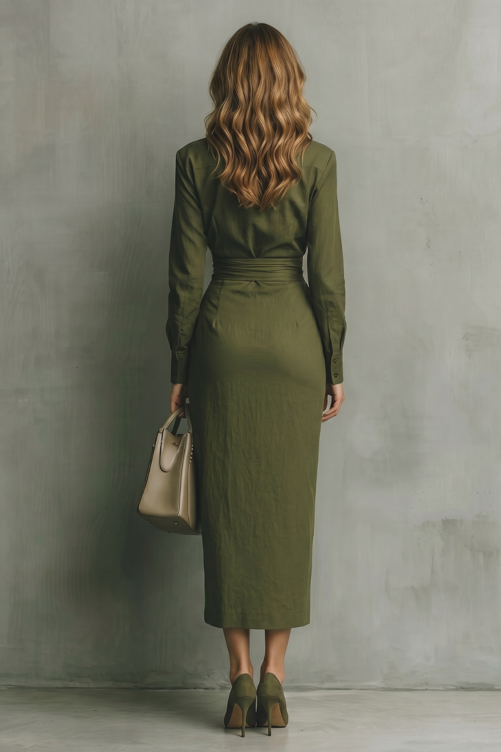 Verdelisse – Refinamento com cintura drapeada – Vestido longo