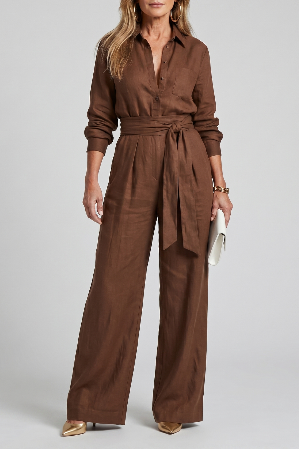 Virella – Elegância alfaiatada sem esforço – Macacão pantalona