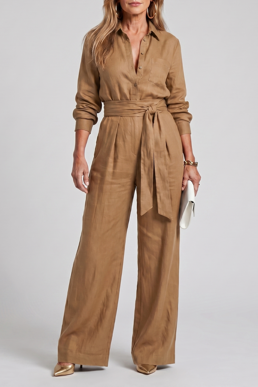 Virella – Elegância alfaiatada sem esforço – Macacão pantalona