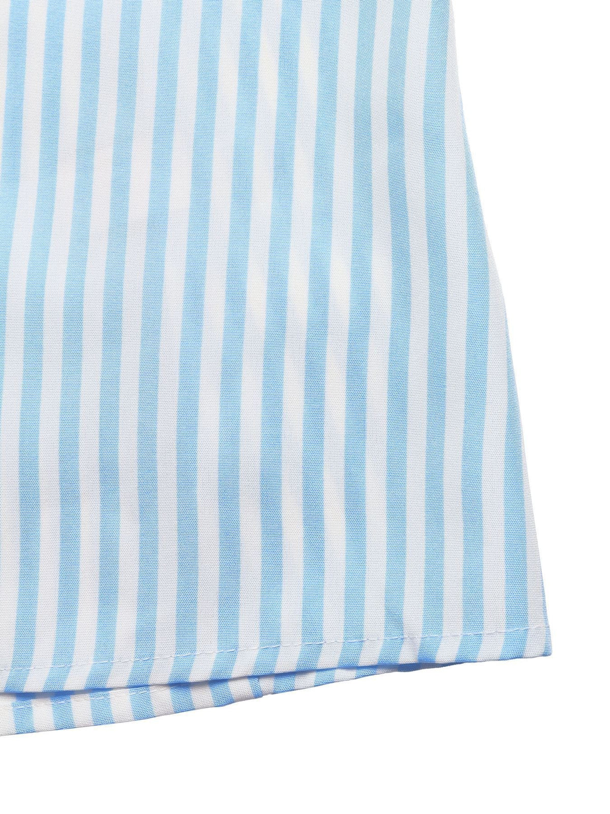 Vestido Longo Listrado Frente Única com Amarração - Aline