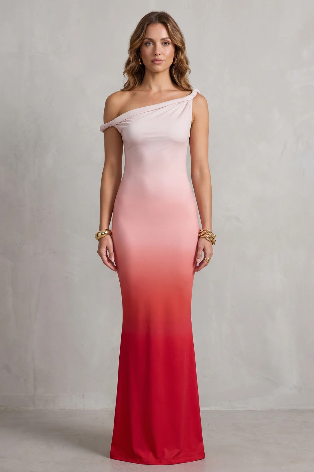 Liravelle – Atraente floral ombro a ombro – Vestido Maxi