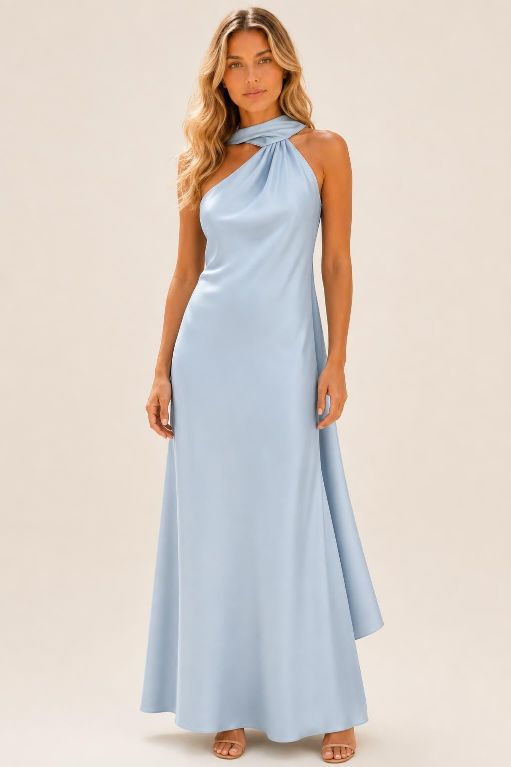 Vestido Longo Cetim Um Ombro Só com Capa Lateral - Isabel — studio_front — Sofia [e7e660e2-6ff0-446d-a6ab-e33d9766d921]