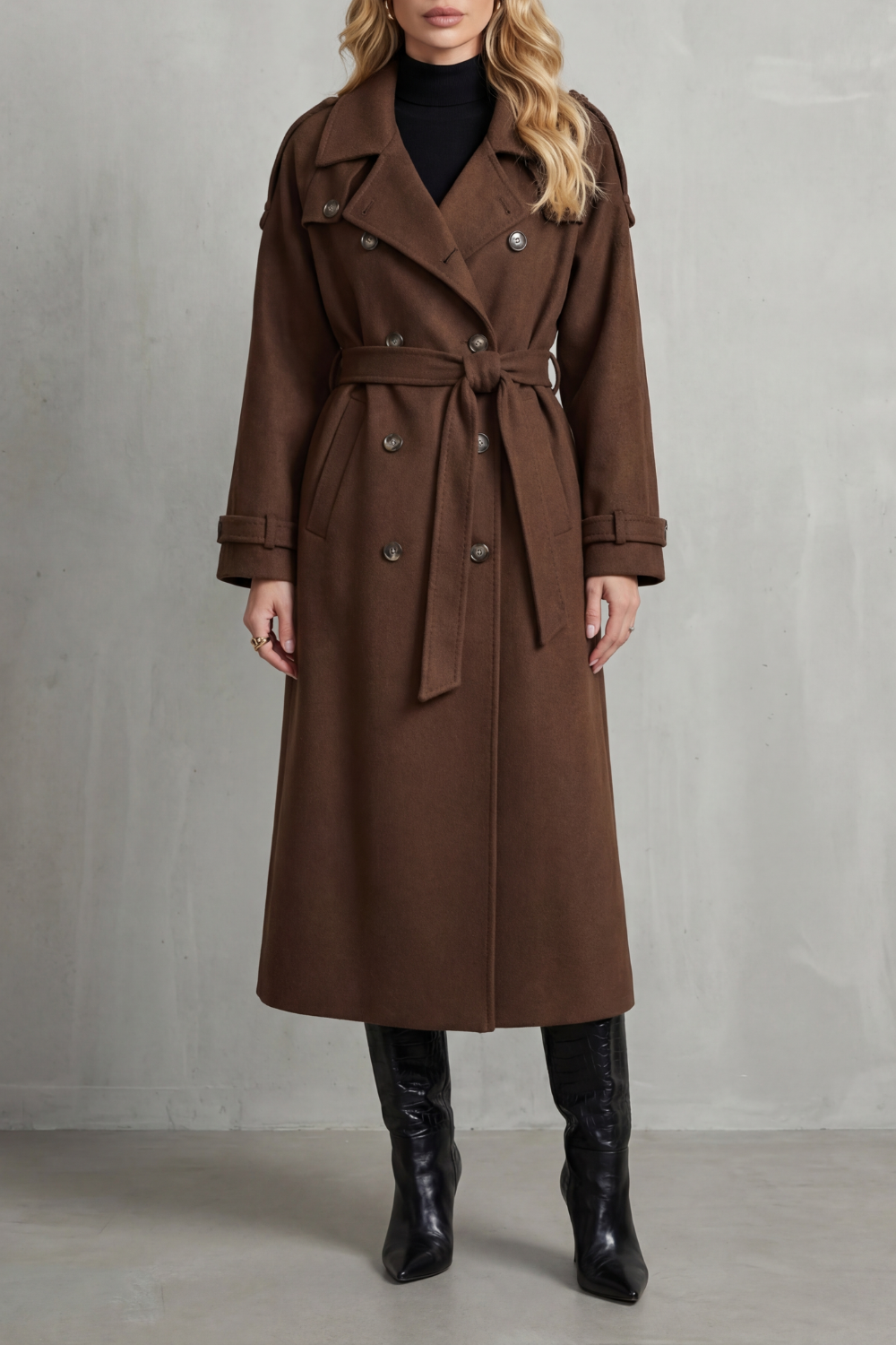 Maubéry – Estrutura ampla – Trench coat de lã