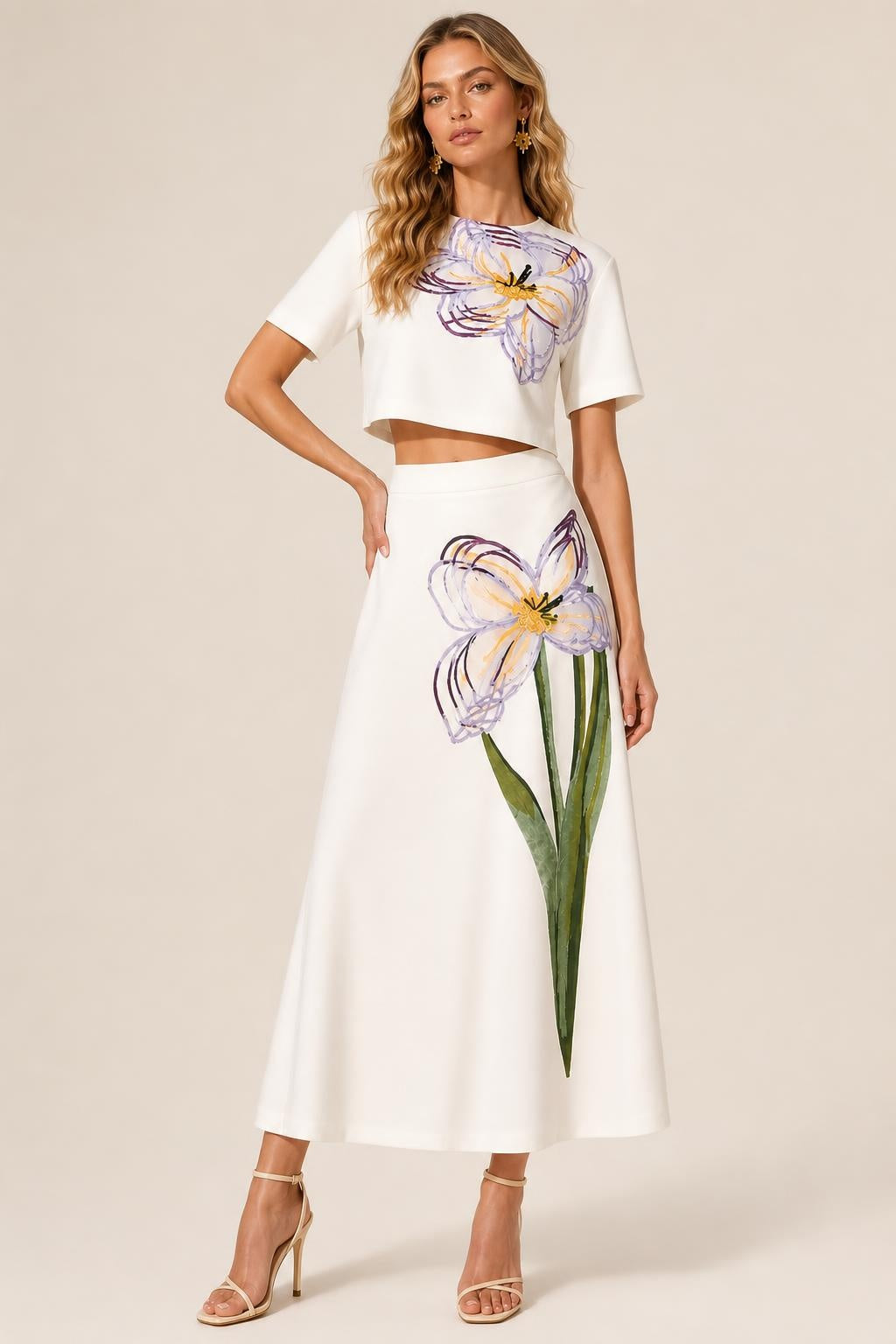 floral Embroidered Matching Set - Florayne — studio_three_quarter — Sofia [20de71e3-42f5-44eb-bc98-35984f0fe9fc]