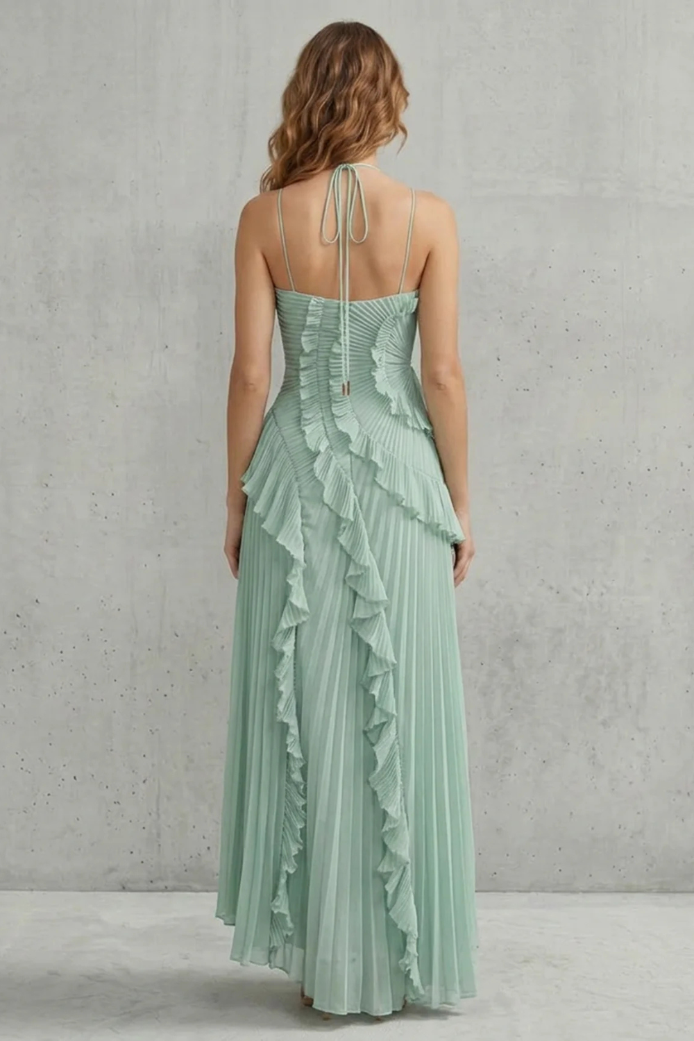 Lavirea – Pregas esculturais – Vestido midi ombro único