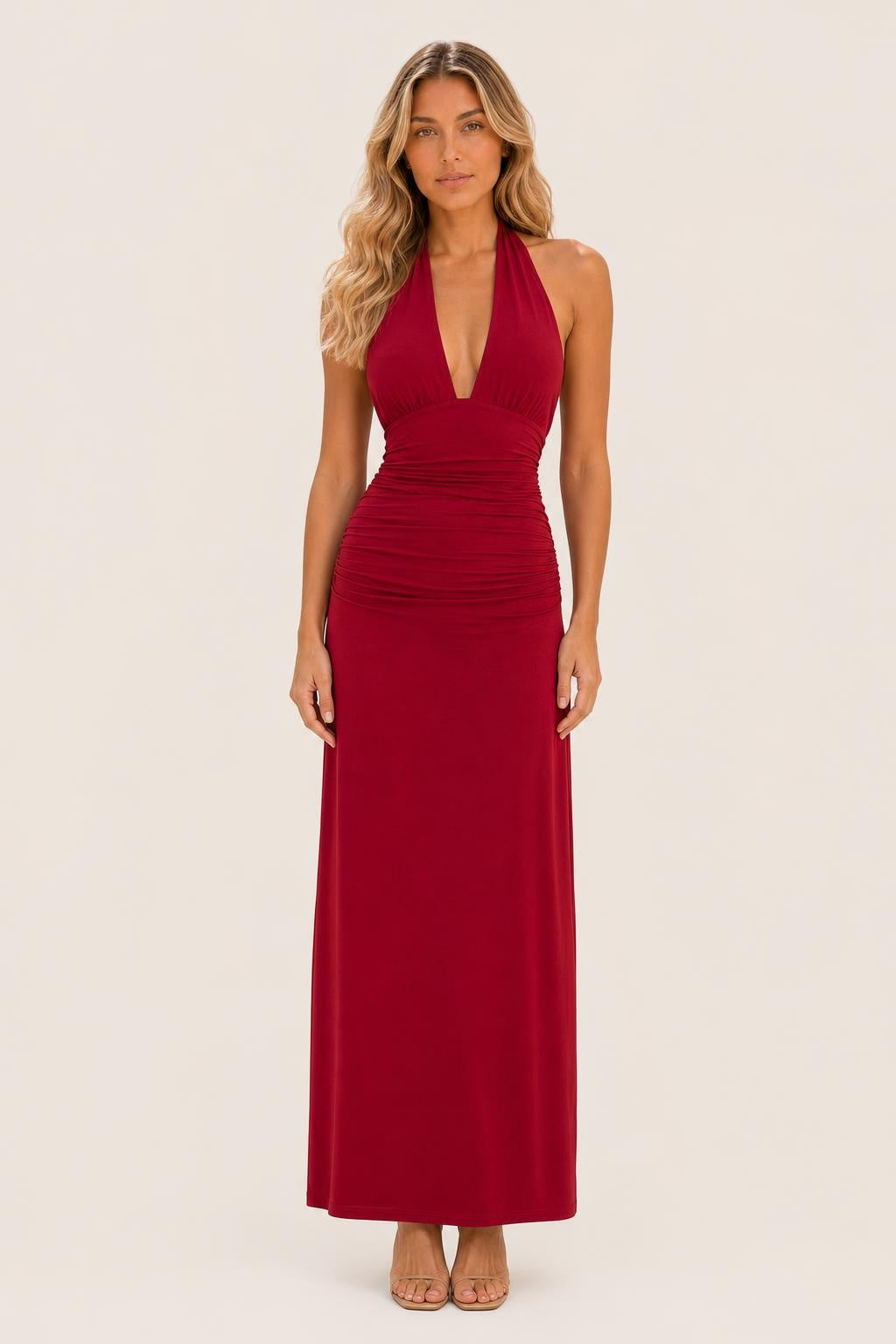 Vestido Longo Decote V Frente Única Fenda Lateral - Norah (Copy) — studio_front — Sofia [764ce0d9-1dde-4e5b-9999-3b6b3883fbe5]