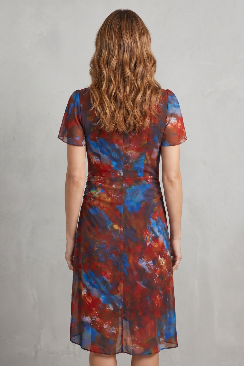 Velmora – Charme boho abstrato – Vestido midi