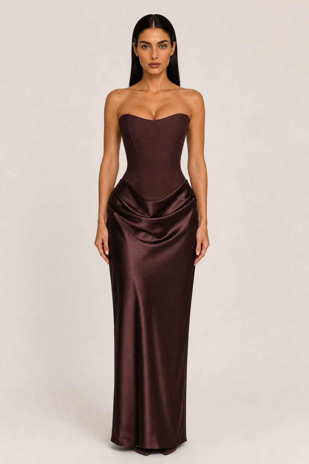 The Arabella Draped Maxi — studio_front — Helena [9efe39d4-0f1f-4304-9574-903402b0758b]