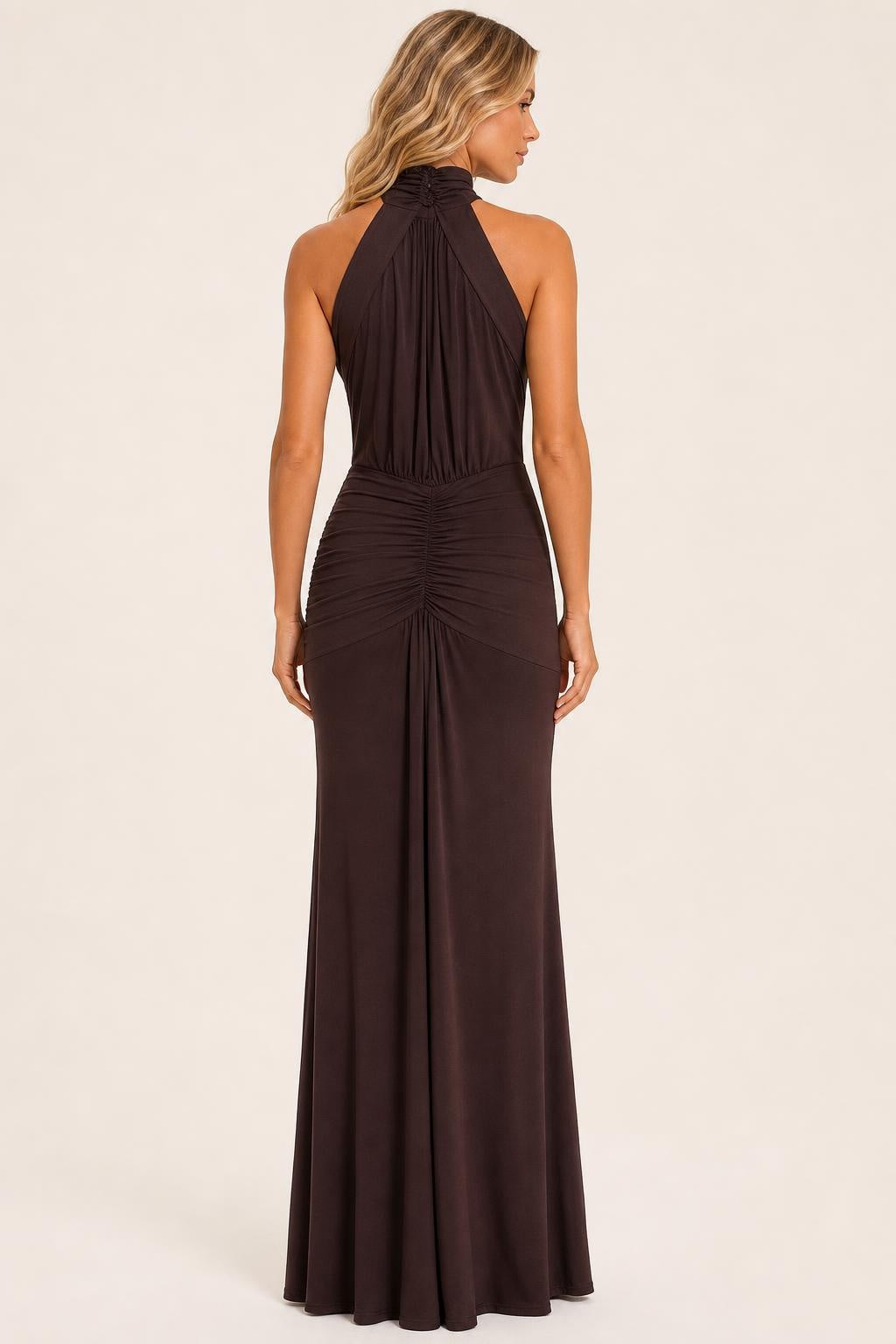Vestido Longo Drapeado com Gola Alta e Costas Nuas - Noeli — studio_back — Sofia [c6ac1f72-c14b-43b7-b4ae-ae40680d8062]