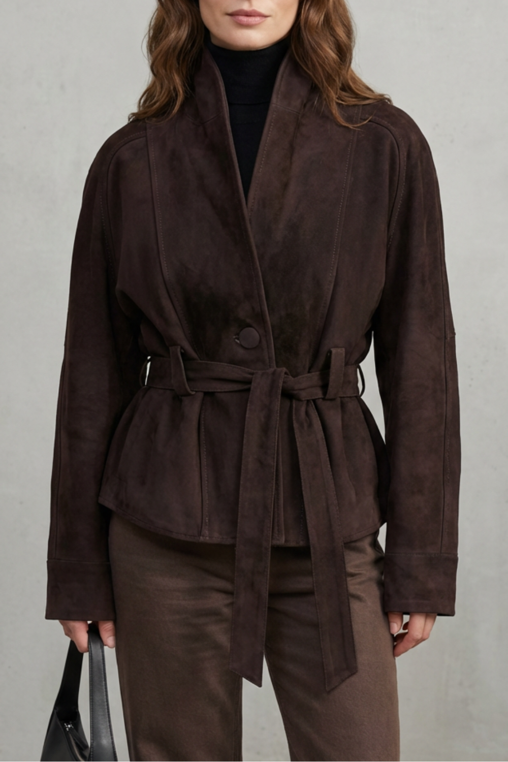 Alette – Casaco de Lã Cropped com Botões Duplos – Elegância Francesa