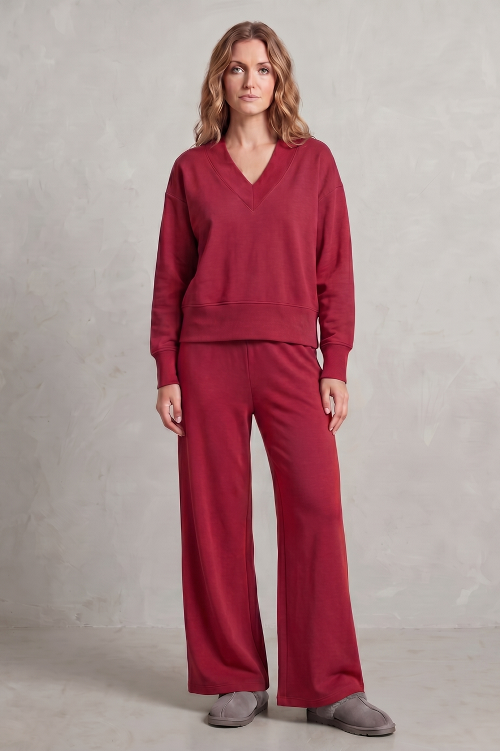 Allia – Modelagem ampla – Conjunto pantalona para descanso