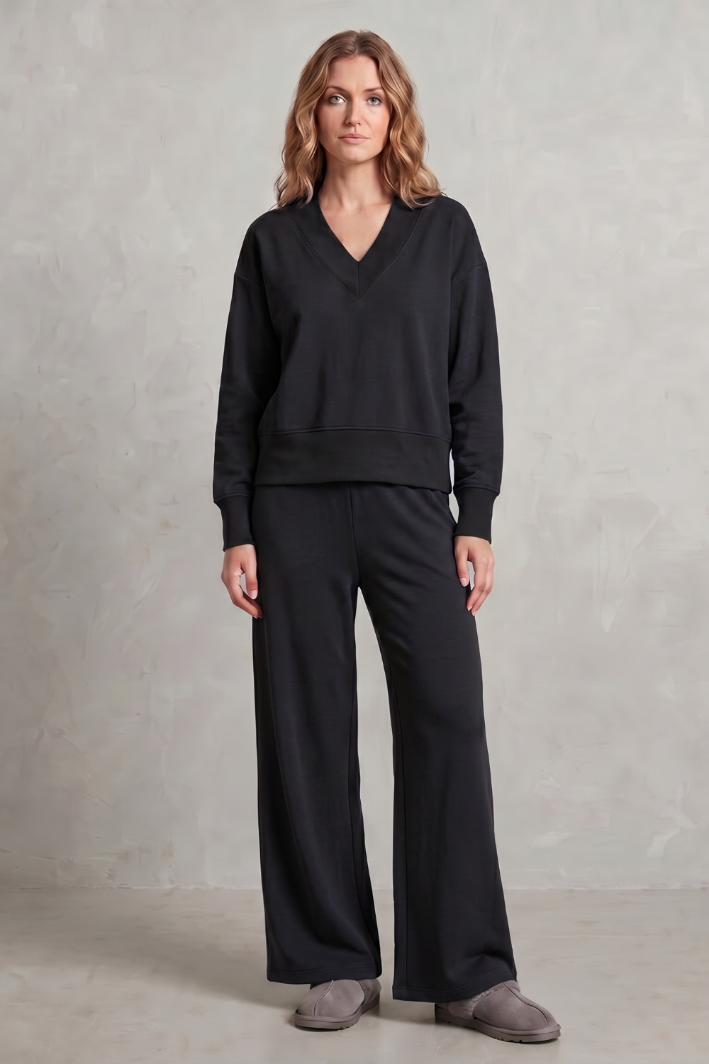 Allia – Modelagem ampla – Conjunto pantalona para descanso