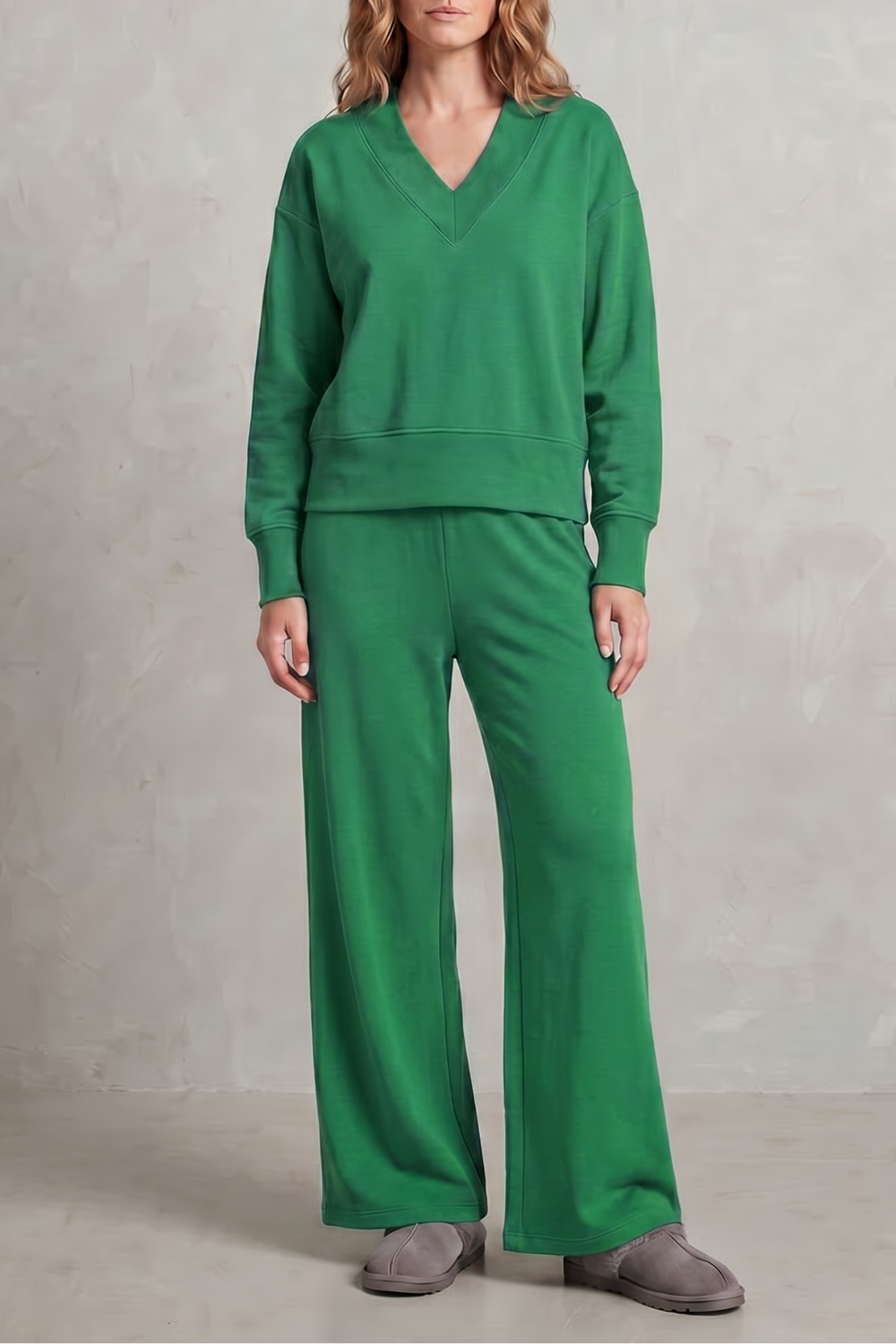 Allia – Modelagem ampla – Conjunto pantalona para descanso