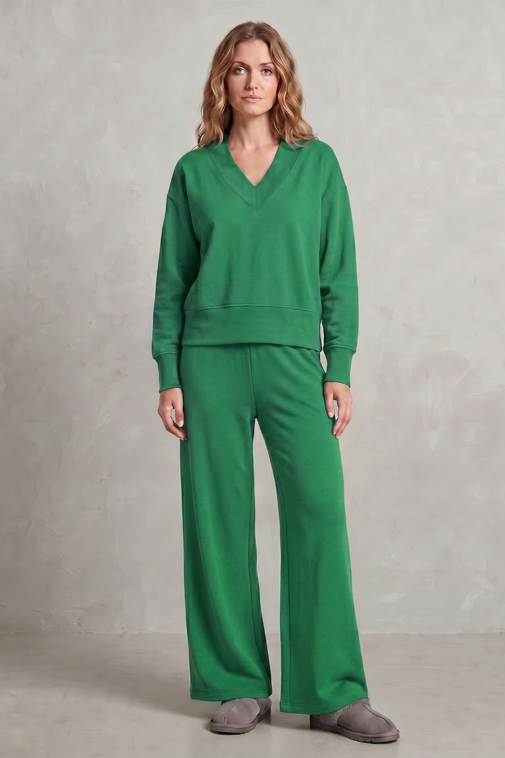 Allia – Modelagem ampla – Conjunto pantalona para descanso