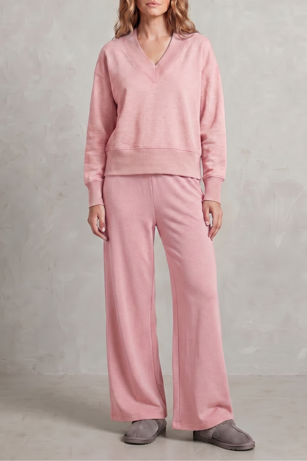 Allia – Modelagem ampla – Conjunto pantalona para descanso