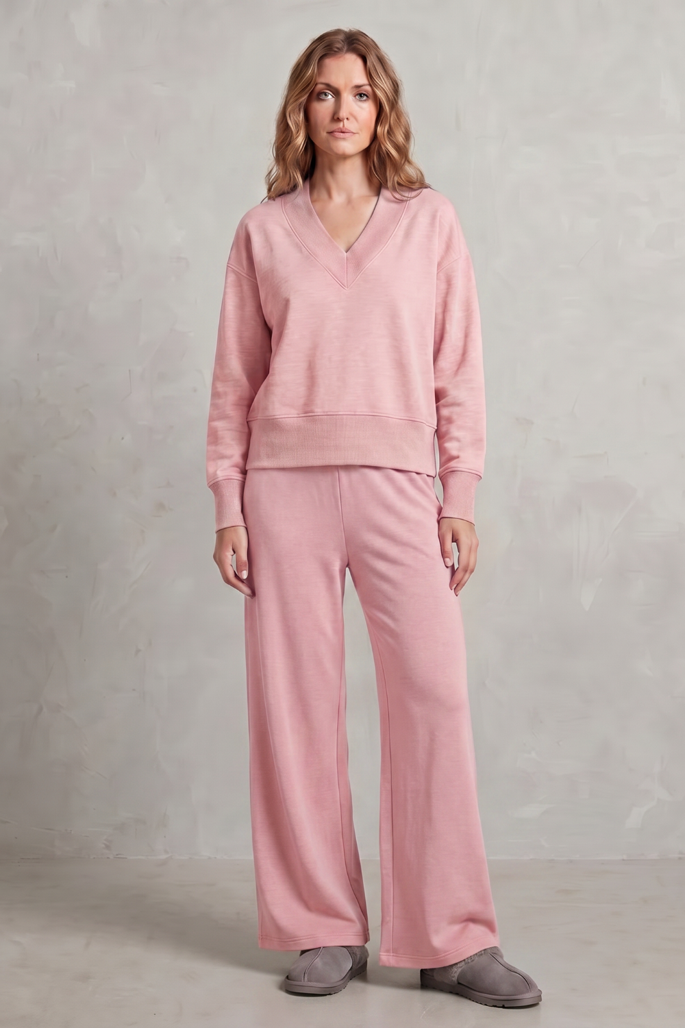Allia – Modelagem ampla – Conjunto pantalona para descanso