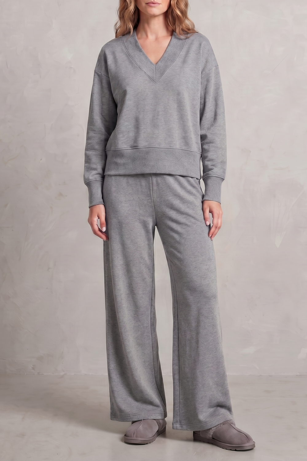 Allia – Modelagem ampla – Conjunto pantalona para descanso