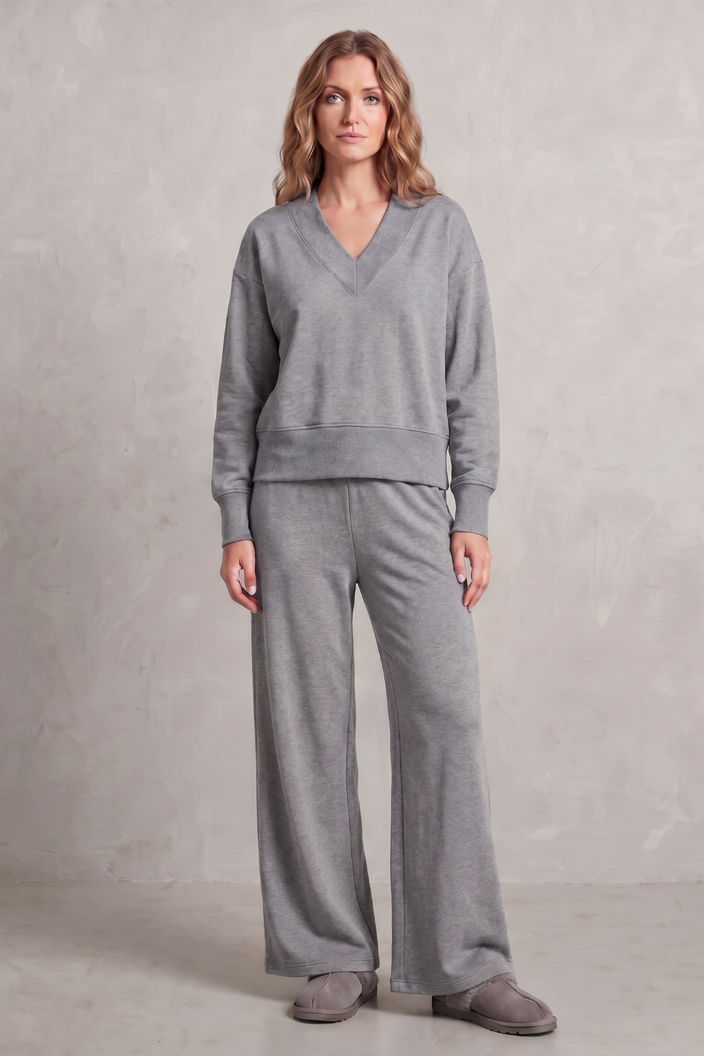 Allia – Modelagem ampla – Conjunto pantalona para descanso