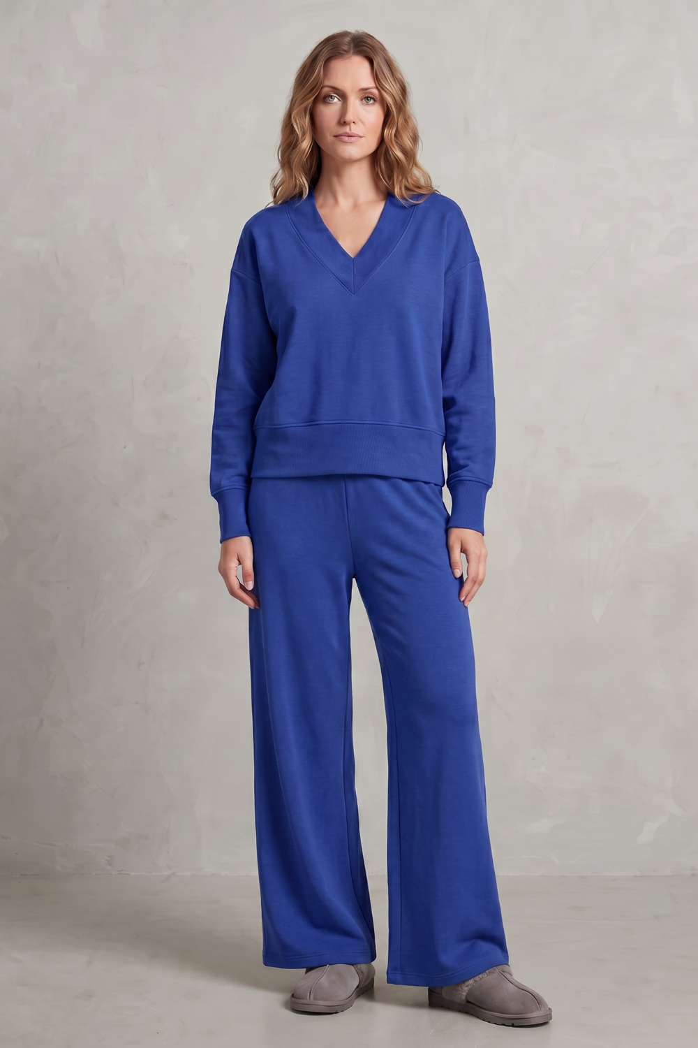 Allia – Modelagem ampla – Conjunto pantalona para descanso