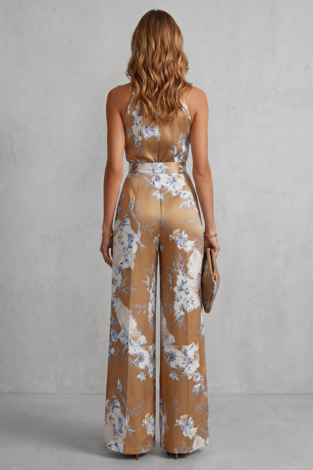 Aurelline – Estampa floral romântica – Macacão frente única