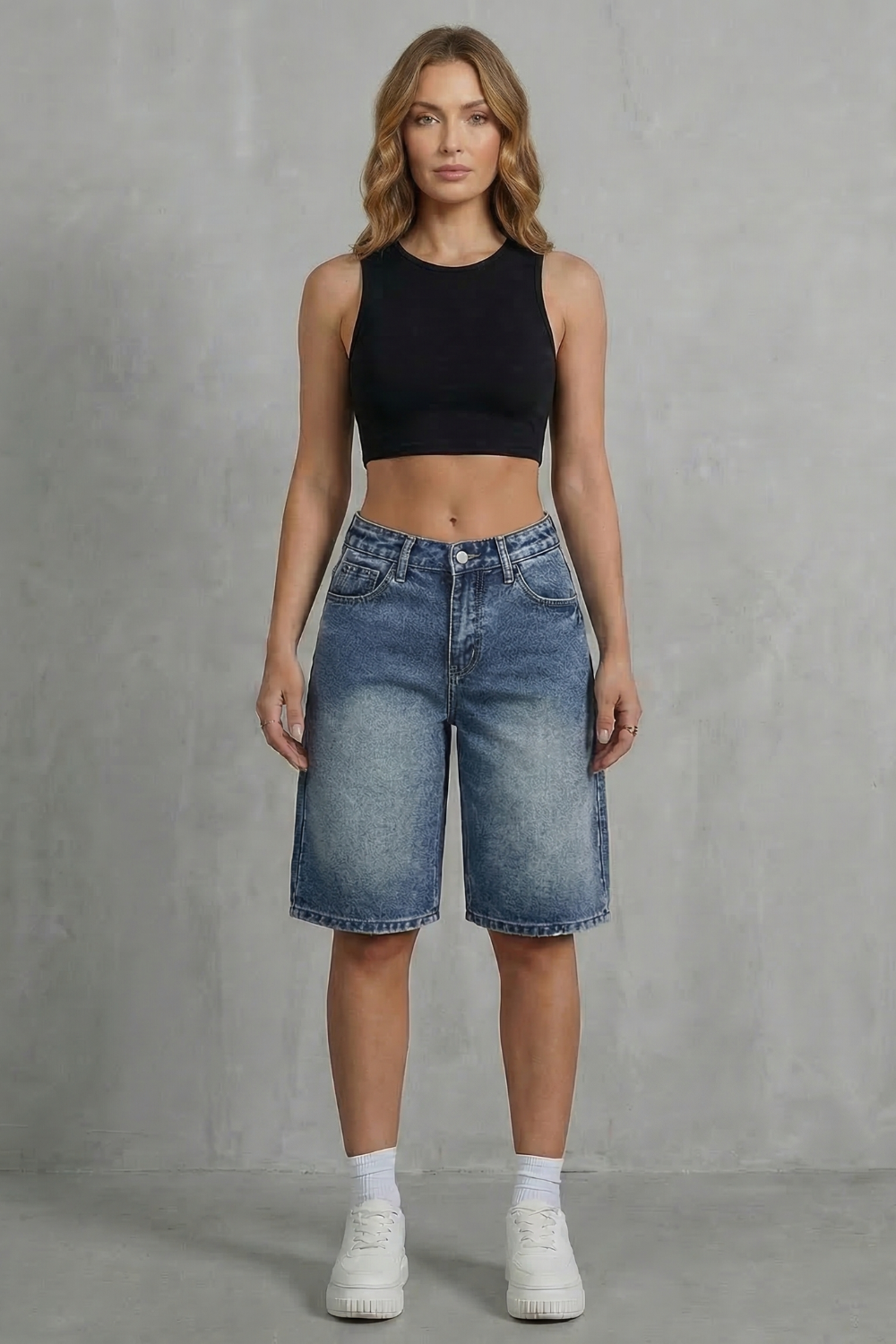 Bellamira – Cintura alta vintage – Short jeans