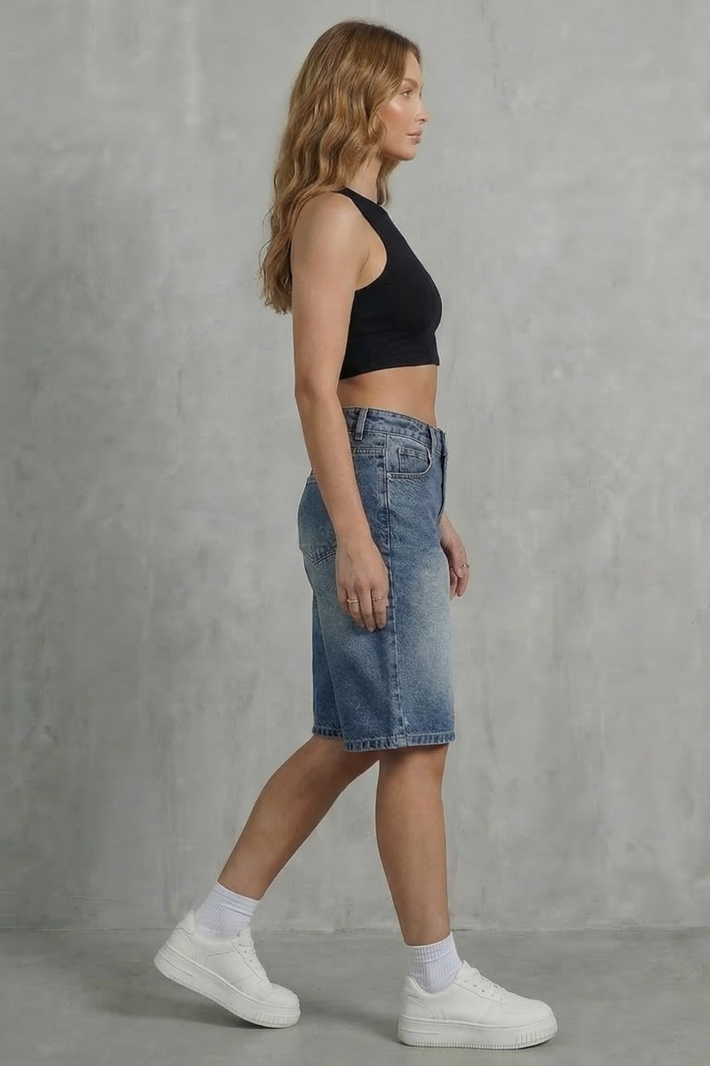 Bellamira – Cintura alta vintage – Short jeans