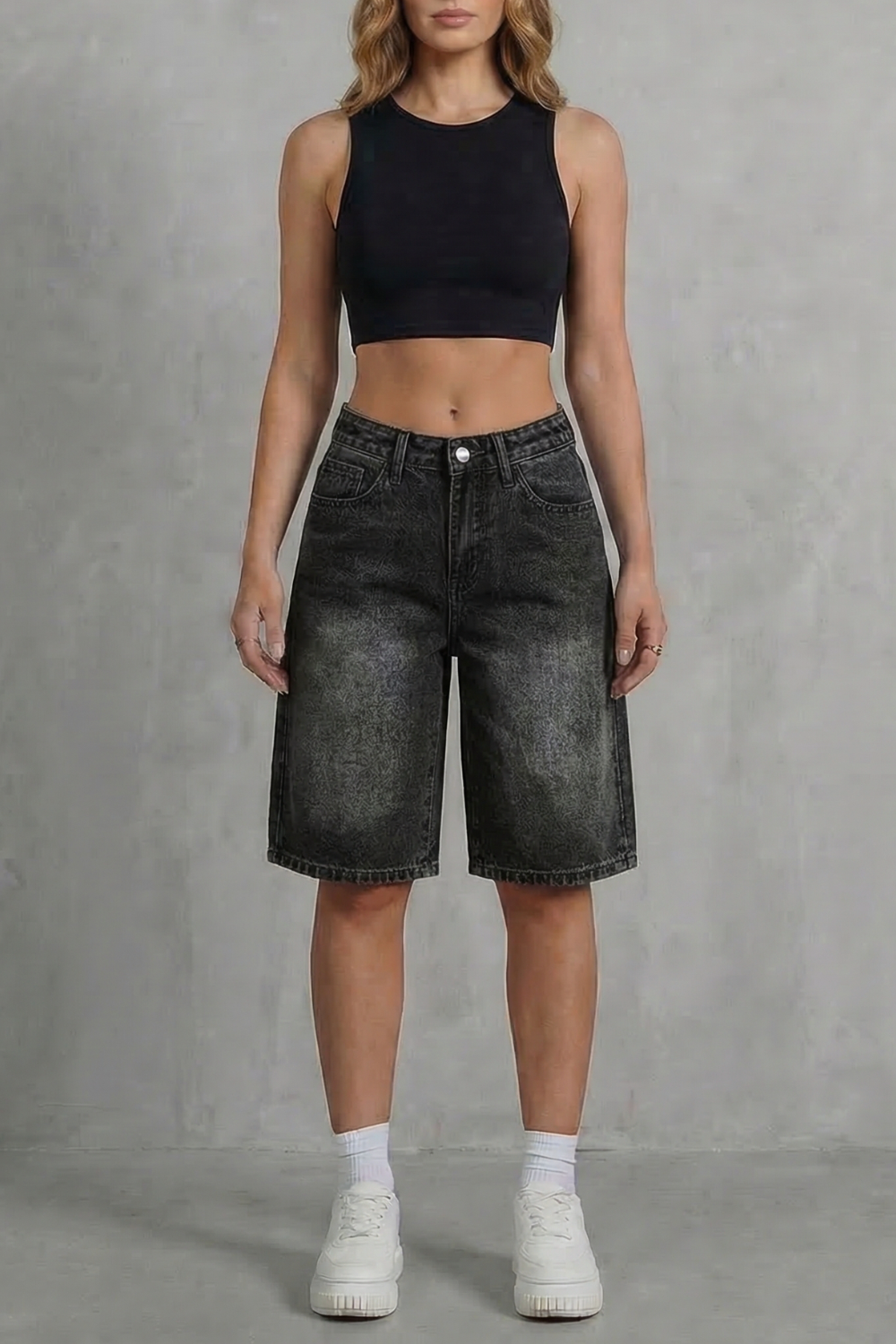 Bellamira – Cintura alta vintage – Short jeans