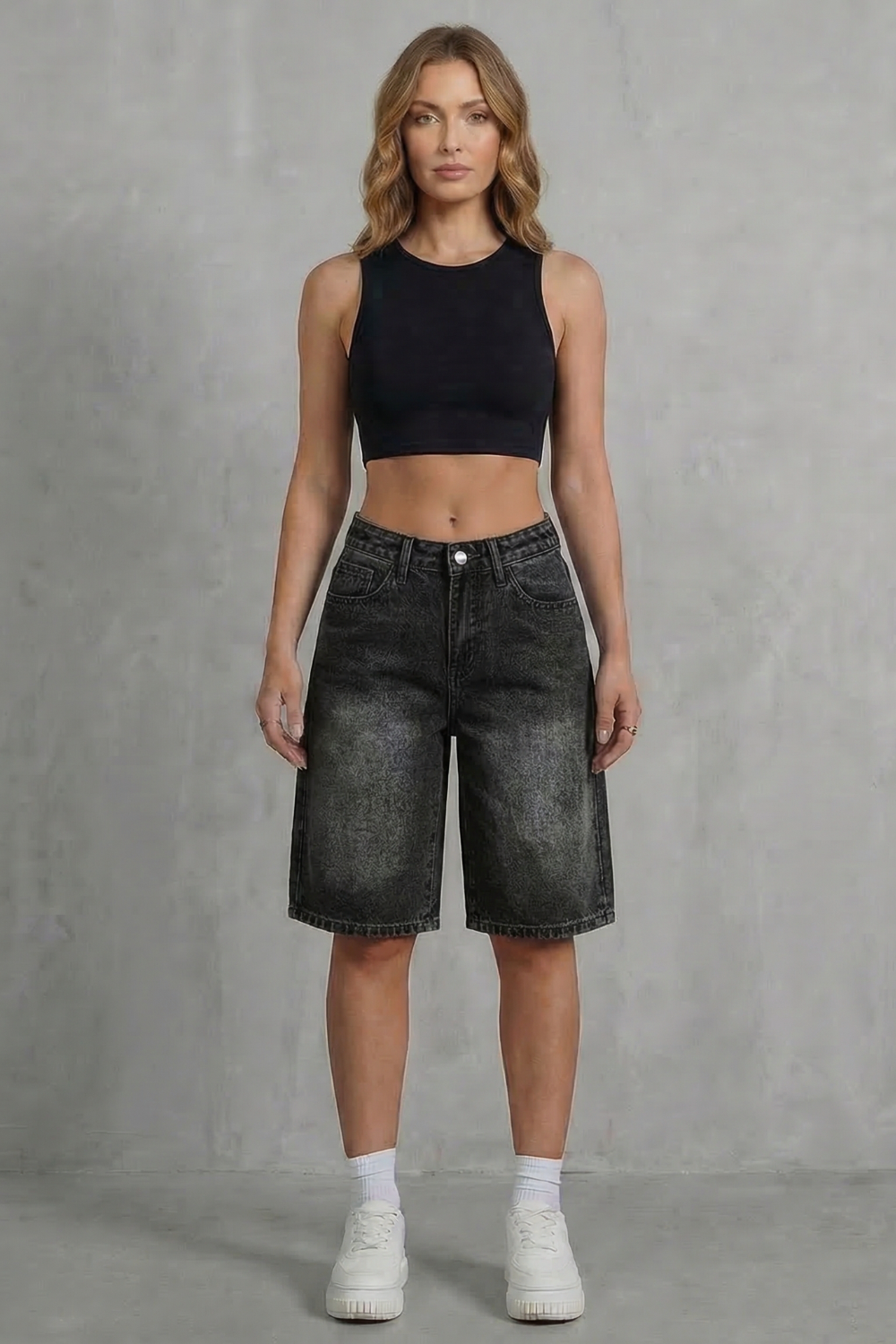 Bellamira – Cintura alta vintage – Short jeans