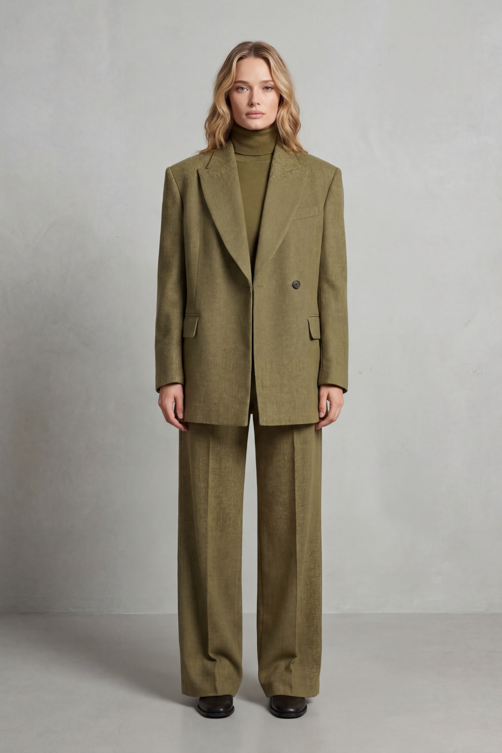 Brenda – Conjunto Alfaiataria Atemporal – Blazer Estruturado & Calça Pantalona