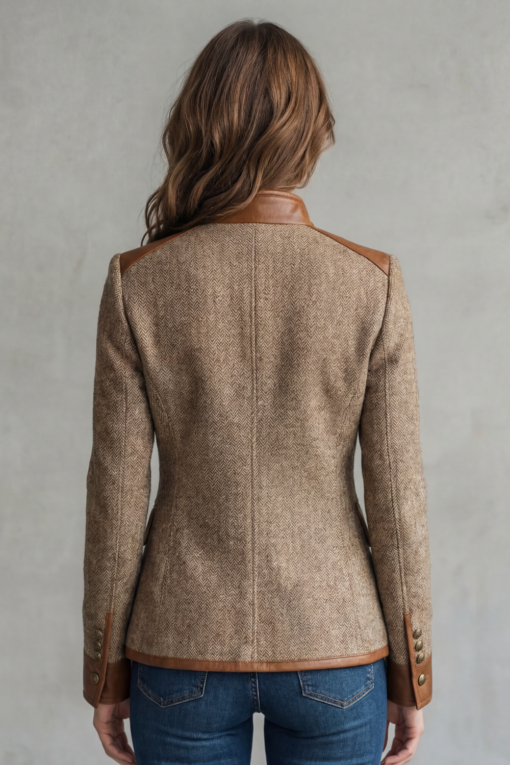 Brienne – Detalhe de Acabamento Vintage – Jaqueta Tweed