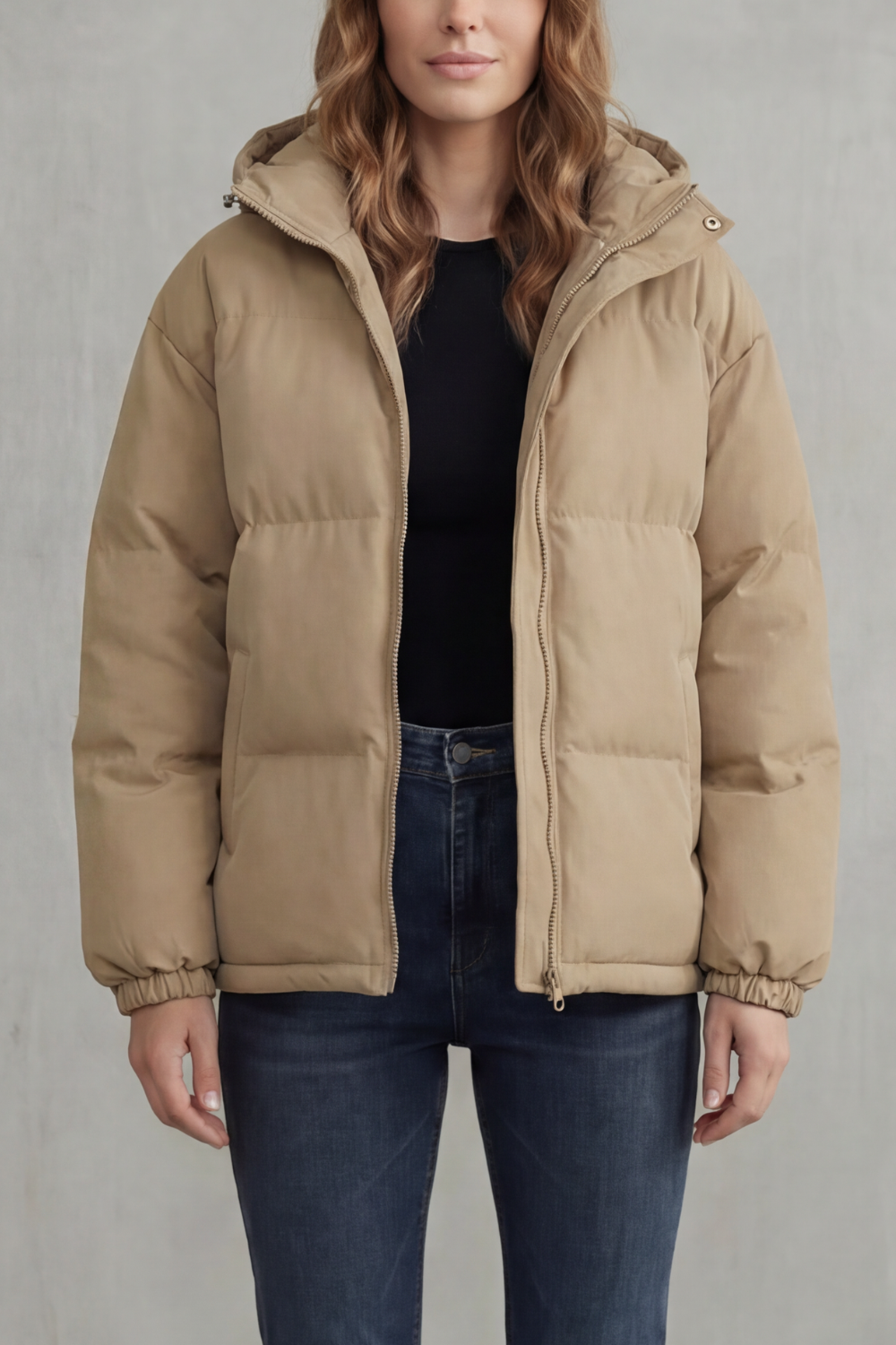 Caeloria – Calor acolchoado – Jaqueta puffer com capuz