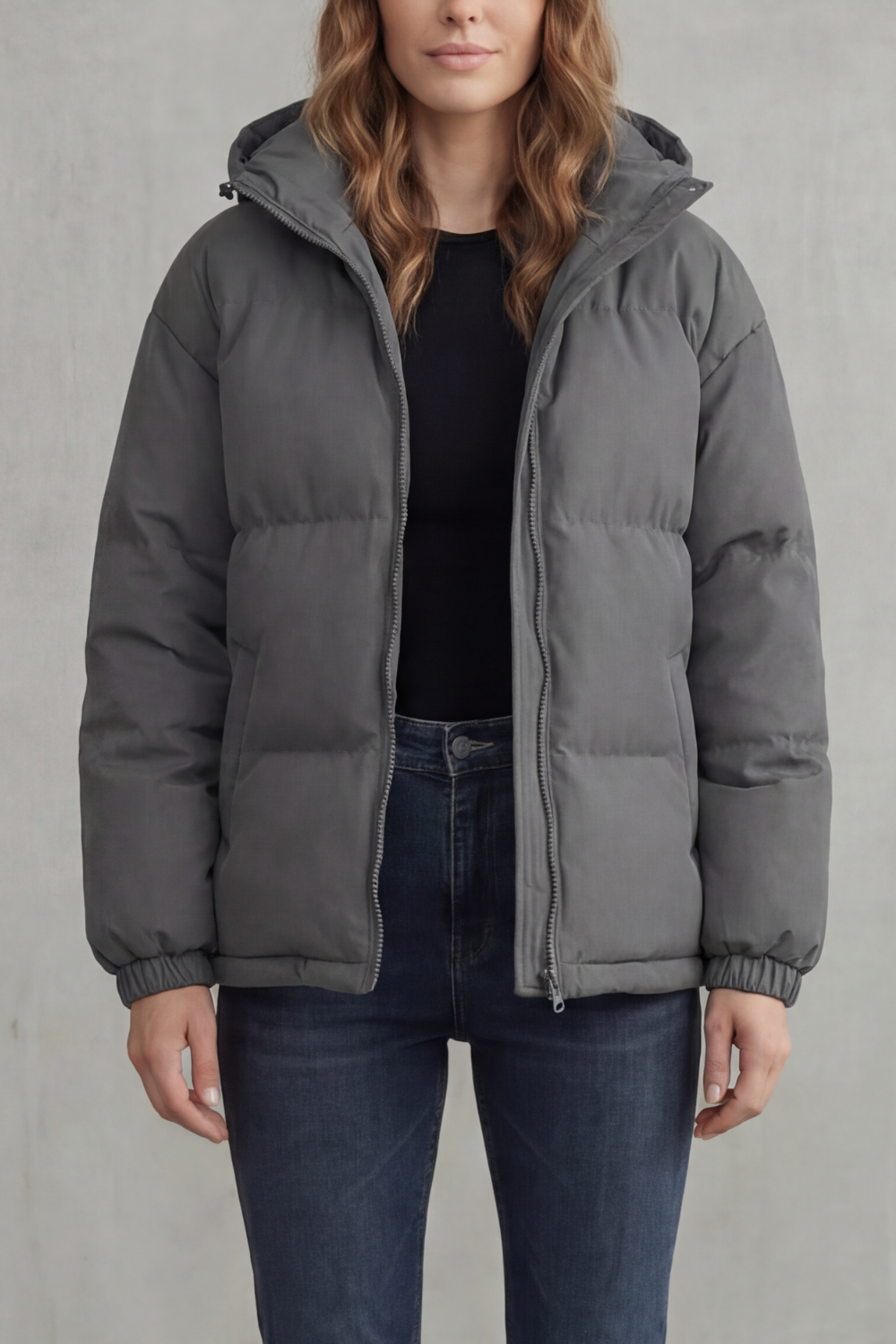 Caeloria – Calor acolchoado – Jaqueta puffer com capuz