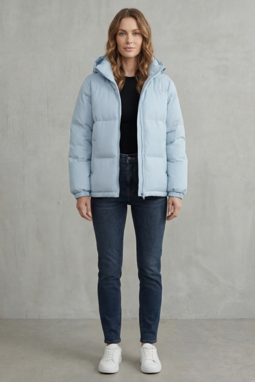 Caeloria – Calor acolchoado – Jaqueta puffer com capuz