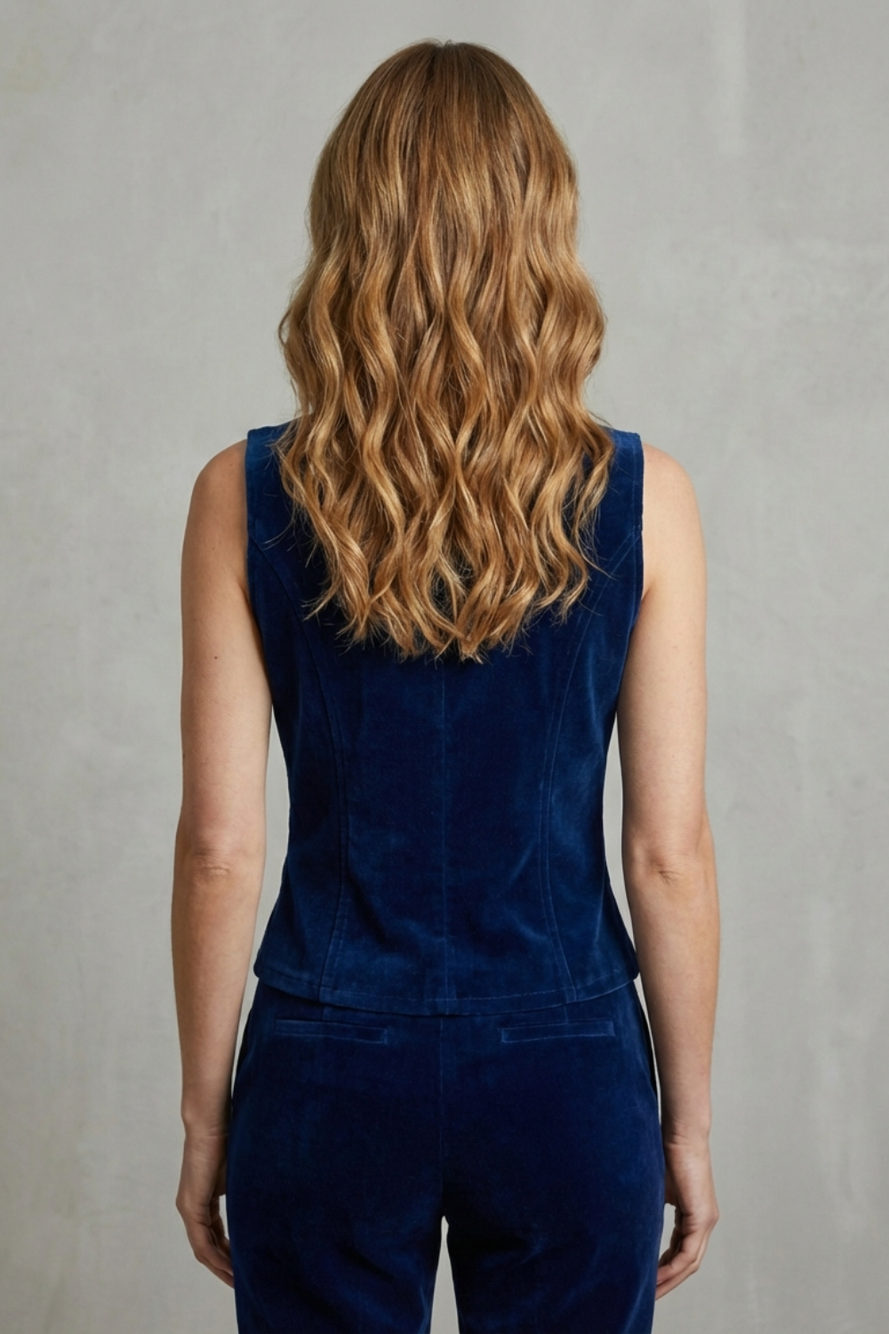 Cavallure – Corte duplo-abotoamento – Colete militar de veludo